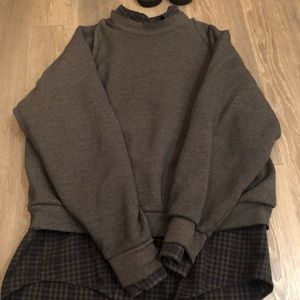 Lf flannel with attached sweatshirt